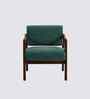 Citrus Boucle Fabric Arm Chair In Green Colour