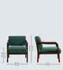 Citrus Boucle Fabric Arm Chair In Green Colour