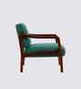 Citrus Boucle Fabric Arm Chair In Green Colour