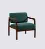 Citrus Boucle Fabric Arm Chair In Green Colour