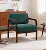 Citrus Boucle Fabric Arm Chair In Green Colour