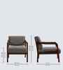Citrus Boucle Fabric Arm Chair In Grey Colour