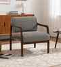 Citrus Boucle Fabric Arm Chair In Grey Colour