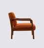 Citrus Boucle Fabric Arm Chair In Orange Colour