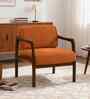 Citrus Boucle Fabric Arm Chair In Orange Colour