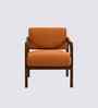 Citrus Boucle Fabric Arm Chair In Orange Colour