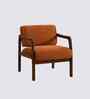 Citrus Boucle Fabric Arm Chair In Orange Colour