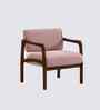 Citrus Boucle Fabric Arm Chair In Pink Colour
