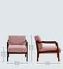 Citrus Boucle Fabric Arm Chair In Pink Colour