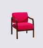 Citrus Boucle Fabric Arm Chair In Red Colour