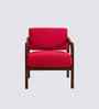 Citrus Boucle Fabric Arm Chair In Red Colour