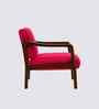 Citrus Boucle Fabric Arm Chair In Red Colour