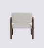 Citrus Boucle Fabric Arm Chair In White Colour
