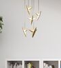 City Birds 5 Light Wood & Crushed Lokta Pendant Hanging Light