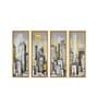 City Scapes Multicolour Canvas Framed Art Panel Set of 4