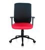 Cityboss Medium Back Ergonomic Chair in Red & Black Colour