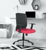 Cityboss Medium Back Ergonomic Chair in Red & Black Colour