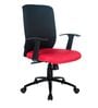 Cityboss Medium Back Ergonomic Chair in Red & Black Colour
