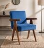 Civic Arm Chair In Blue Velvet Colour