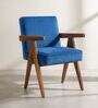 Civic Arm Chair In Blue Velvet Colour