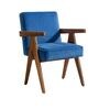 Civic Arm Chair In Blue Velvet Colour