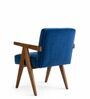Civic Arm Chair In Blue Velvet Colour