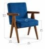 Civic Arm Chair In Blue Velvet Colour