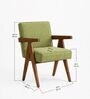 Civic Arm Chair In Green Colour