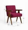 Civic Arm Chair In Plum Red Colour