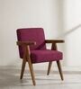 Civic Arm Chair In Plum Red Colour