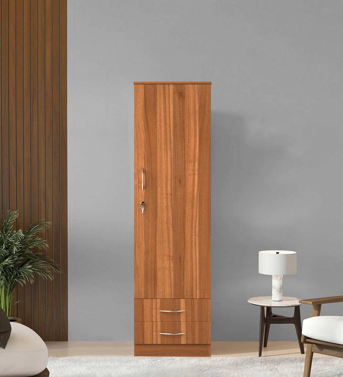 Buy Clara 1 Door Warbrobe In Lyon Teak Finish at 46% OFF by Spacex ...