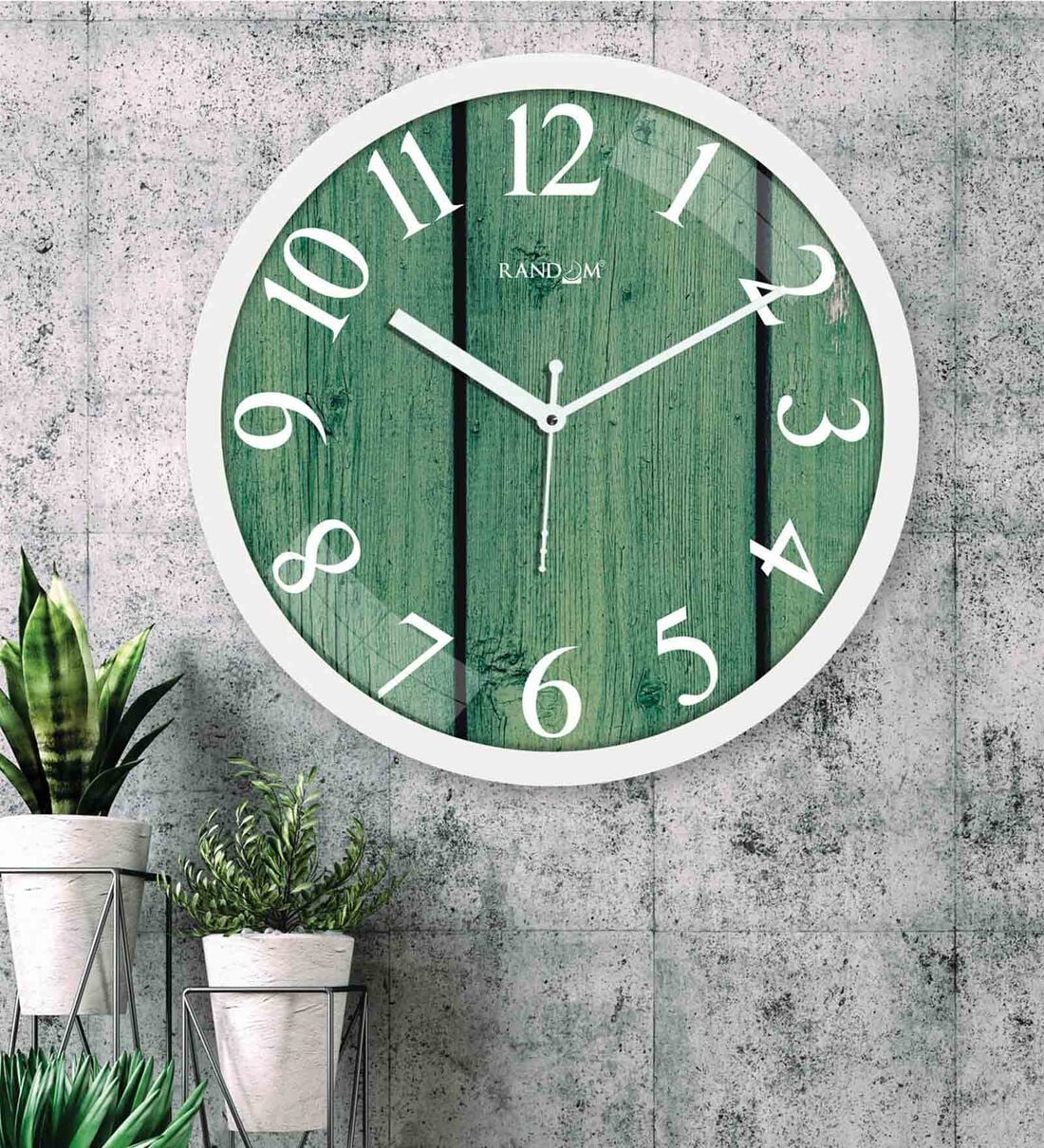 Buy RANDOM Brown Round Textured 30.48 Cm Analogue Wall Clock