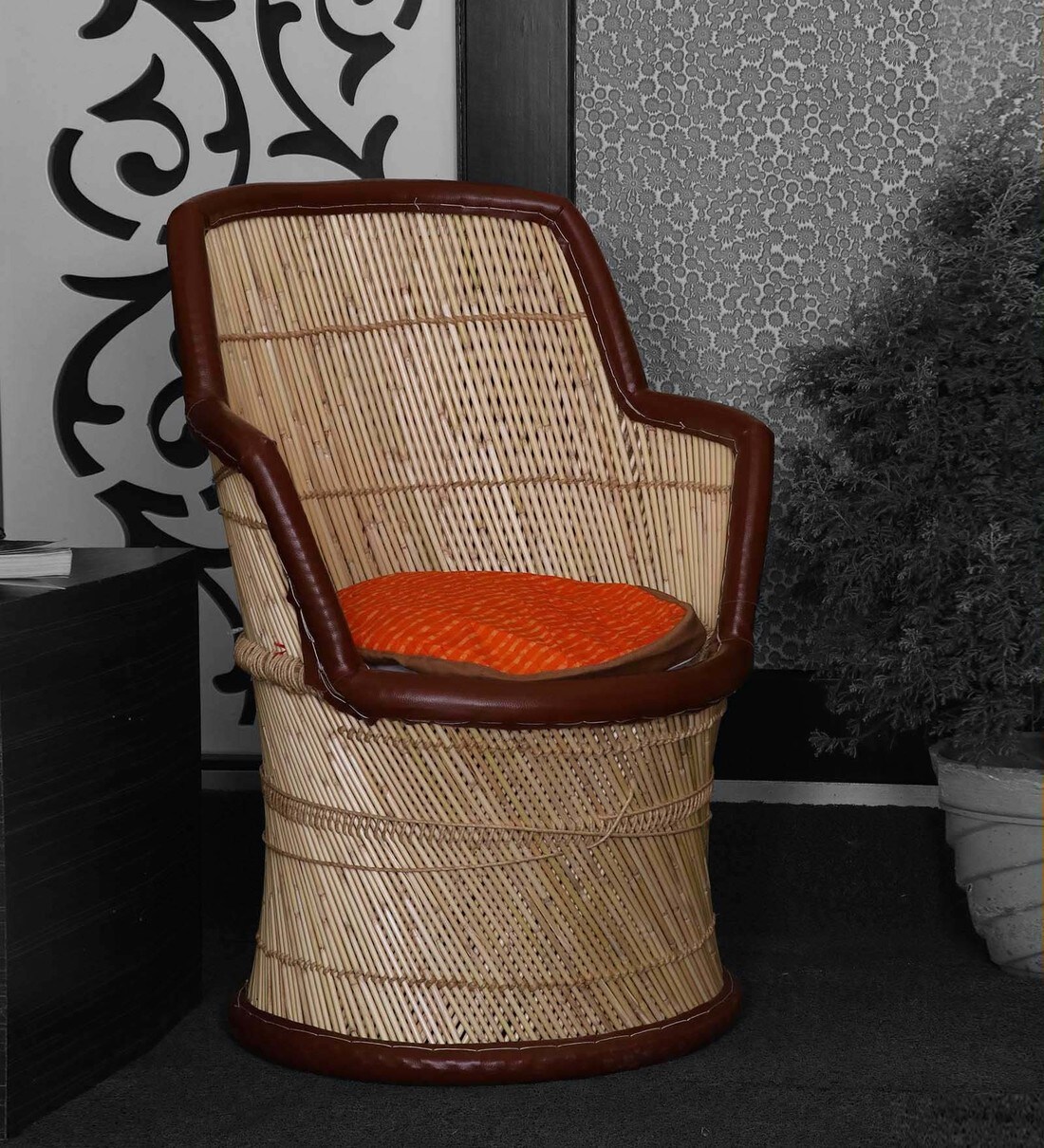 Buy Classic Handcrafted Muddha Chair in Multi Colour by Shinexus Online
