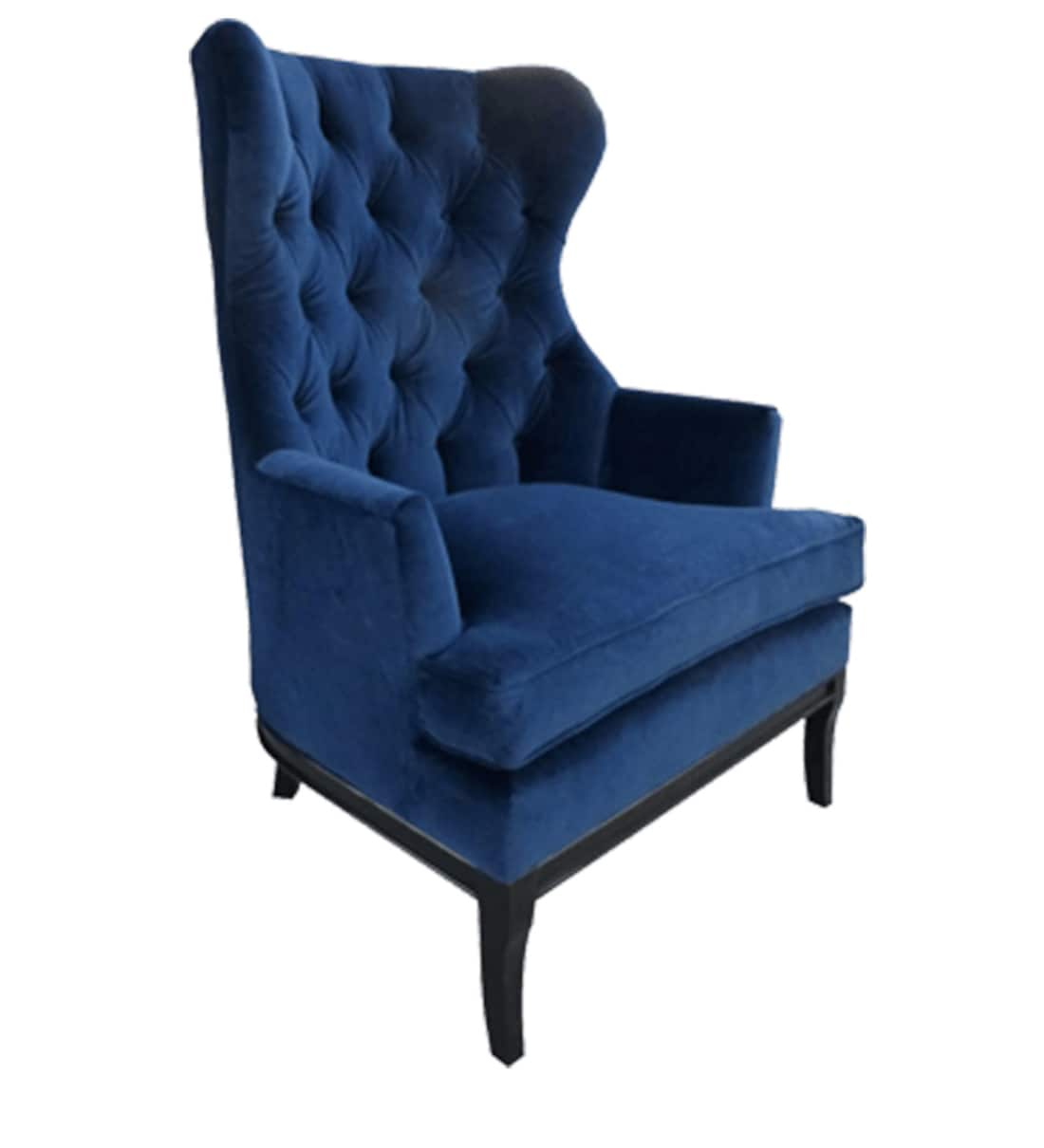 cobalt blue armchair