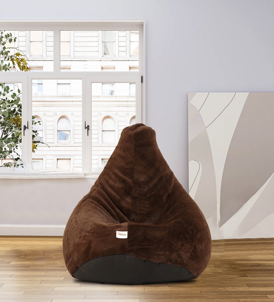 Buy Classic 4XL Fur Bean Bag with Beans in Brown Colour at 54% OFF by  Sattva | Pepperfry