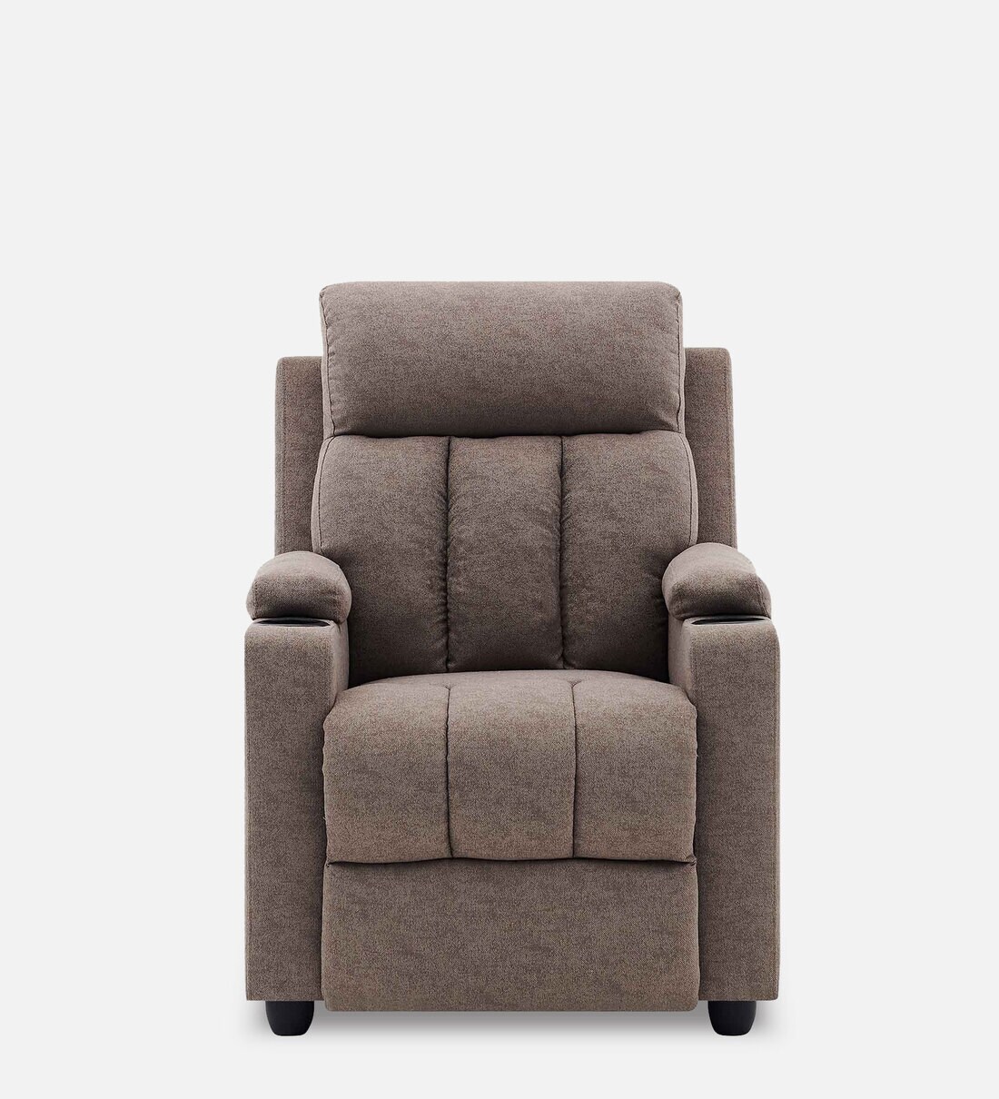 Buy Classy Fabric Manual 1 Seater Recliner in Brown Colour by Bantia