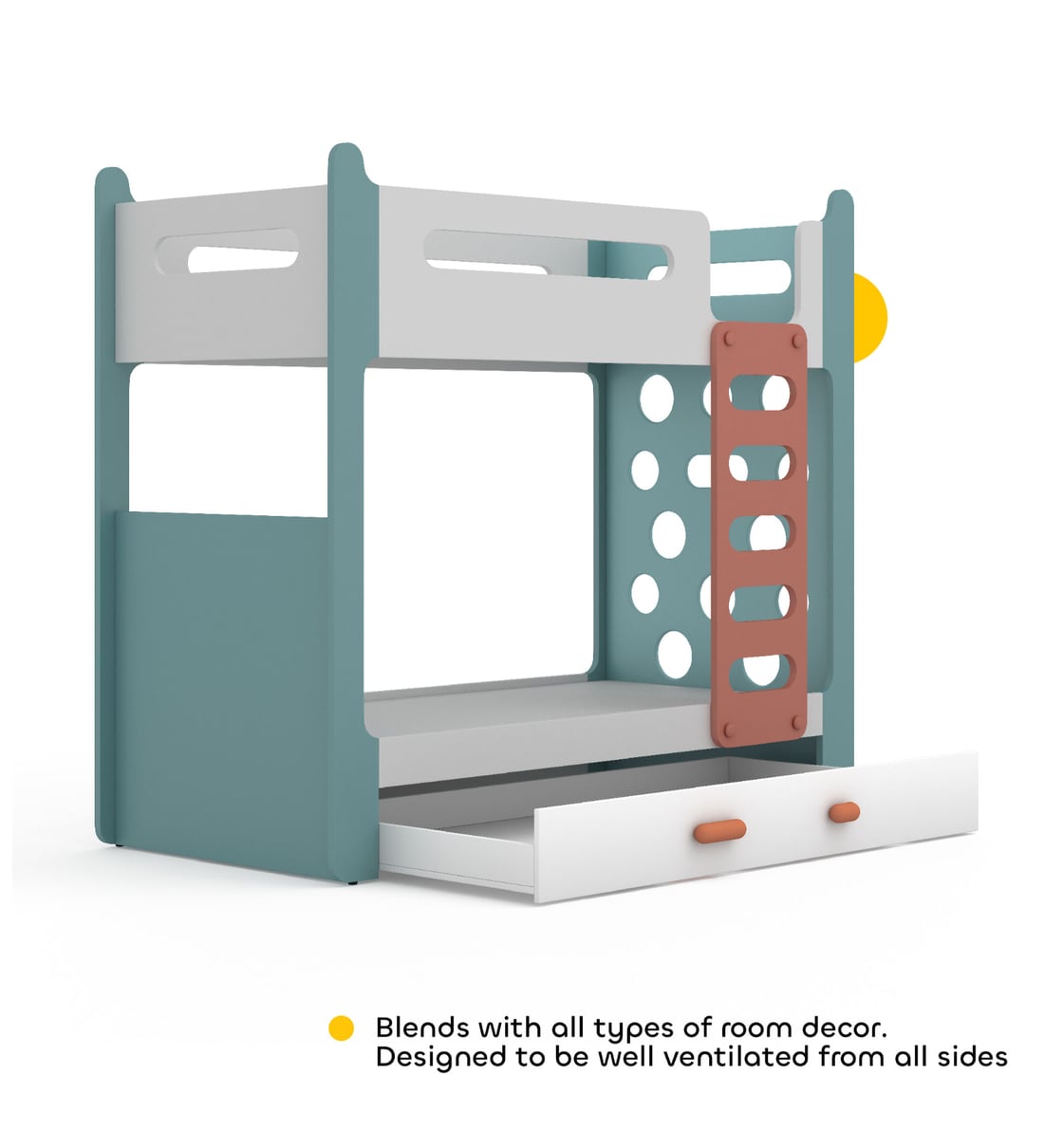 Buy Climbr Bunk Bed in Marine Teal Colour by Smartsters Online Bunk Beds Bunk Beds