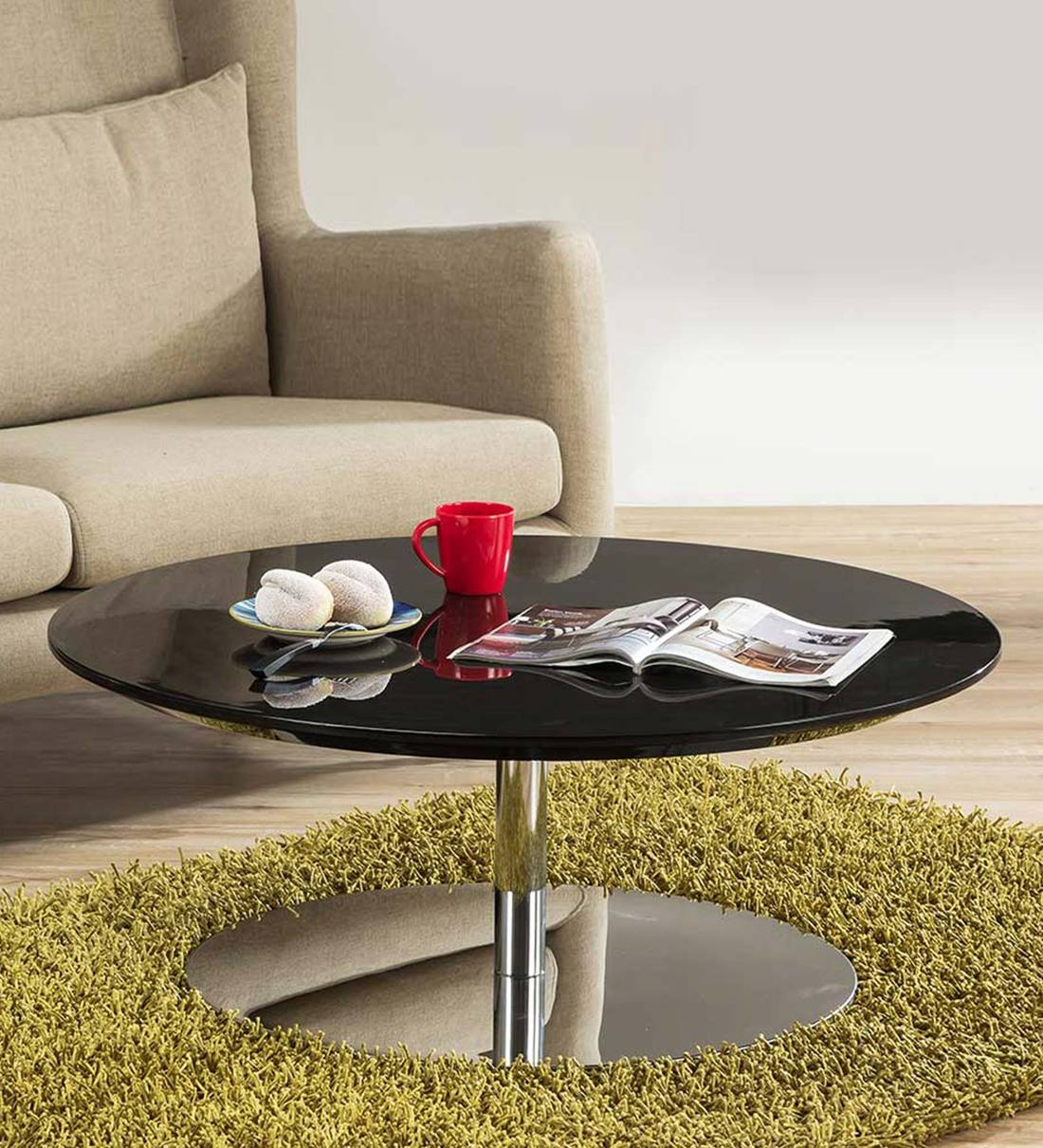 Buy Clover Coffee Table in Brown Colour by Durian Online Round Coffee Tables Tables