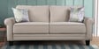 Claire Velvet 3 Seater Sofa in Beige Colour
