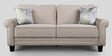 Claire Velvet 3 Seater Sofa in Beige Colour