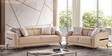 Clarissa Half Leather 3 seater Sofa In Oyster Beige Colour With Adjustable Headrest