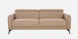 Clarissa Half Leather 3 seater Sofa In Oyster Beige Colour With Adjustable Headrest