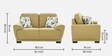 Clarksville Fabric 2 Seater Sofa in Olive Green Colour