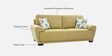 Clarksville Fabric 3 Seater Sofa in Olive Green Colour