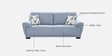 Clarksville Fabric 3 Seater Sofa in Powder Blue Colour