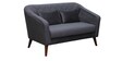 Claro Fabric 2 Seater Sofa in Dark Grey Colour Claro Fabric 2 Seater Sofa in Dark Grey Colour