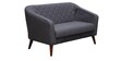 Claro Fabric 2 Seater Sofa in Dark Grey Colour Claro Fabric 2 Seater Sofa in Dark Grey Colour
