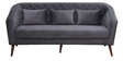 Claro Fabric 3 Seater Sofa in Dark Grey Colour