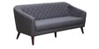 Claro Fabric 3 Seater Sofa in Dark Grey Colour