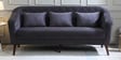Claro Fabric 3 Seater Sofa in Dark Grey Colour